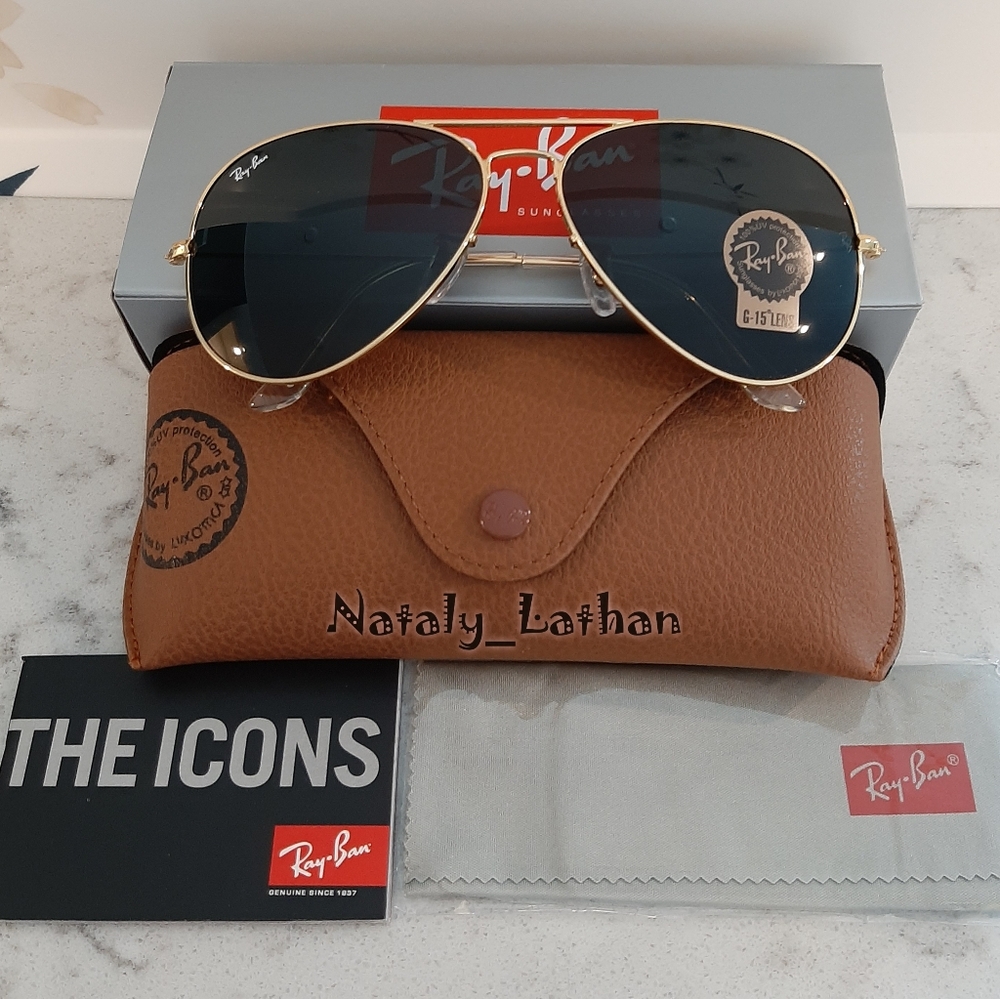 RayBan (Store Display) Aviator Black Lens RB3025 - Picture 4 of 12
